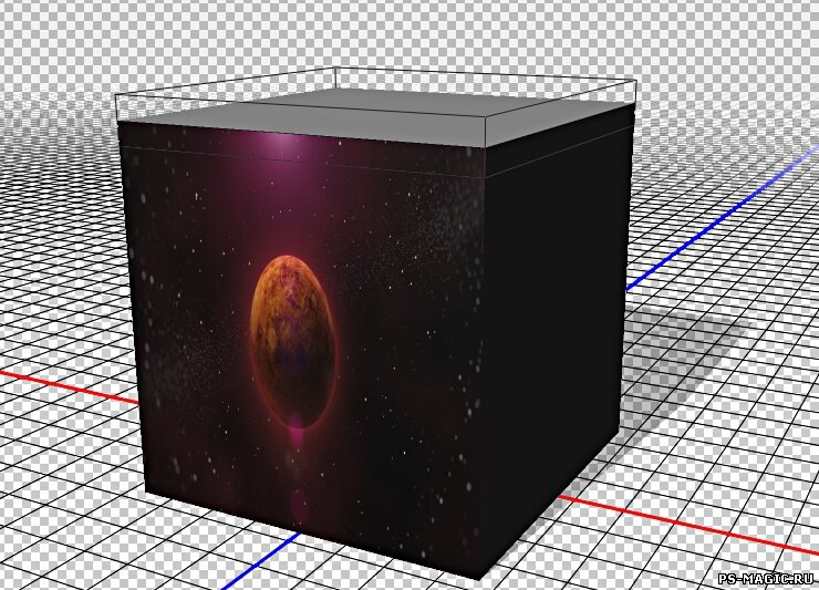 Передняя сторона куба | 3d куб из фотографий в фотошопе